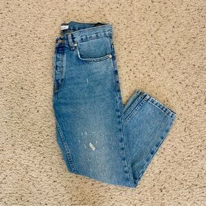 Zara Light Blue Denim cropped Jeans size 31